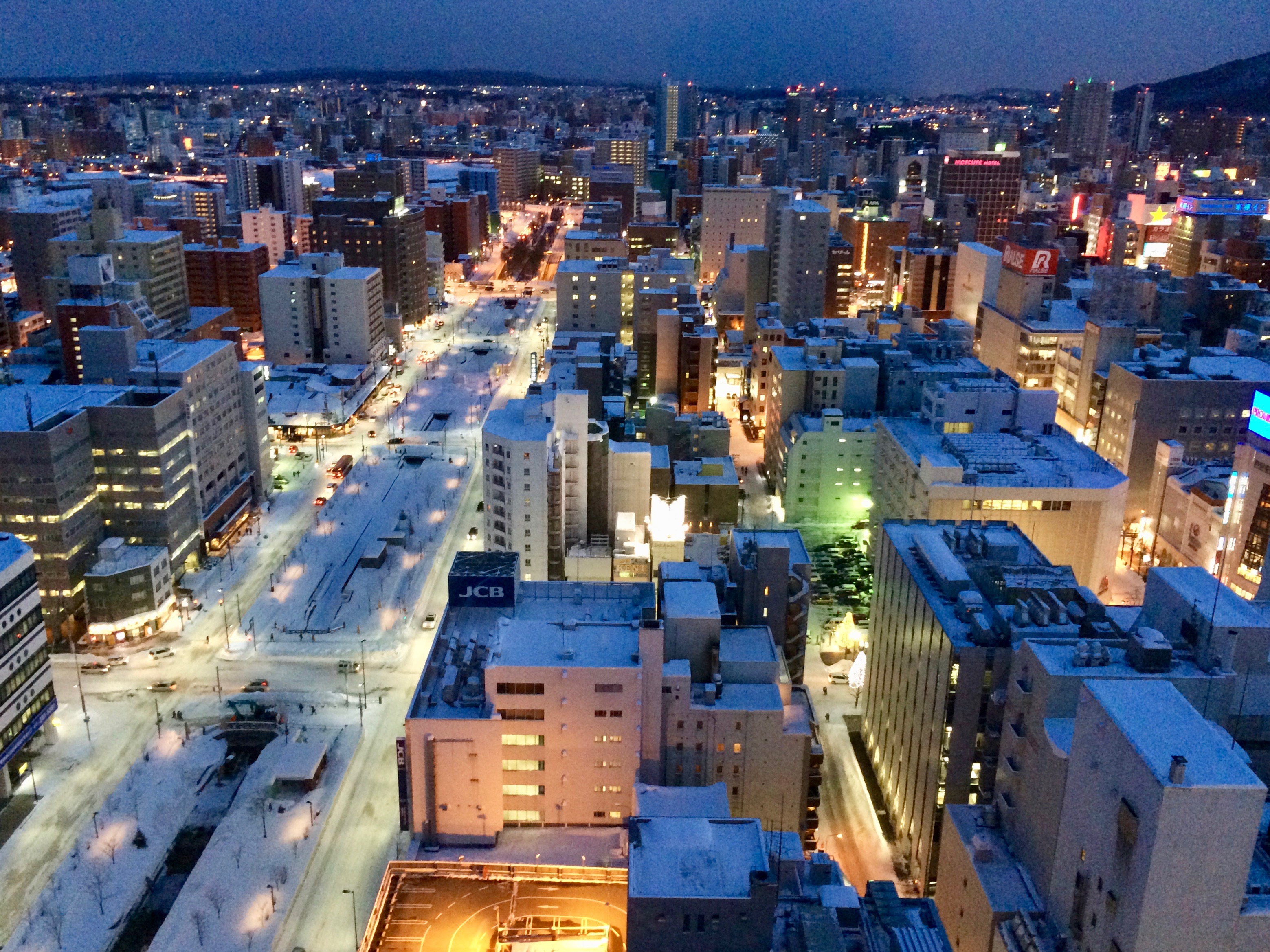 Sapporo night in winter